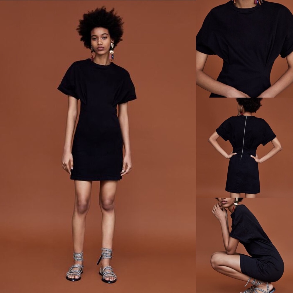 .Zara | Black zip-up dress